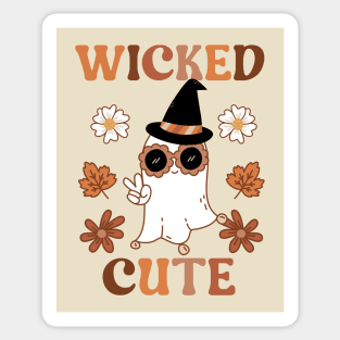 Wicked Cute Boho Hippie Halloween Ghost Sticker